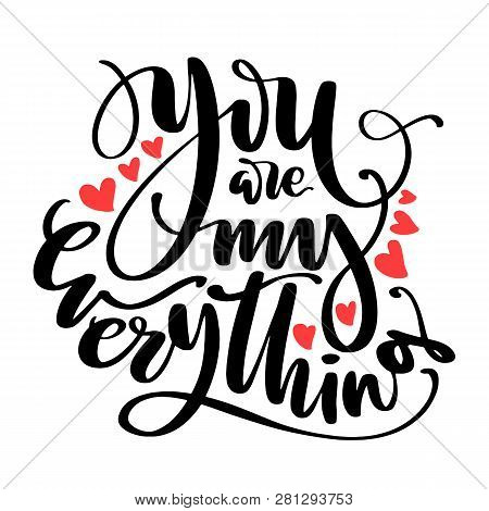 Valentines Day Creative Artistic Hand Drawn Card. Vector Illustration. Wedding, Love, Romantic Templ