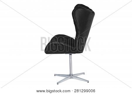 Velvet Fabric And Wood Armchair Modern Designer