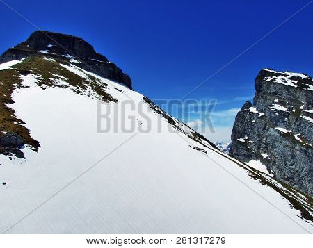 Alpine Peak Zuestoll In The Churfirsten Mountain Range, Between The Toggenburg Region And Lake Walen