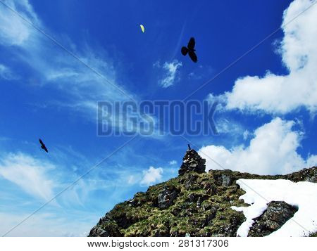 Alpine Peak Zuestoll In The Churfirsten Mountain Range, Between The Toggenburg Region And Lake Walen