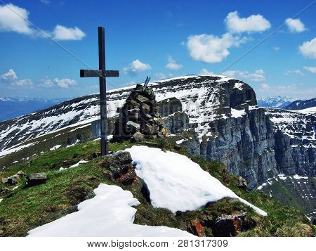 Alpine Peak Zuestoll In The Churfirsten Mountain Range, Between The Toggenburg Region And Lake Walen