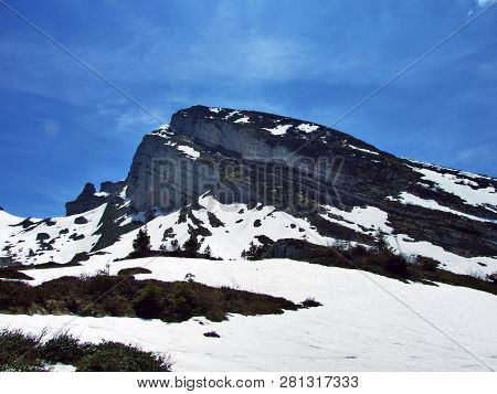 Alpine Peak Zuestoll In The Churfirsten Mountain Range, Between The Toggenburg Region And Lake Walen