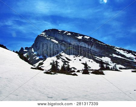 Alpine Peak Zuestoll In The Churfirsten Mountain Range, Between The Toggenburg Region And Lake Walen