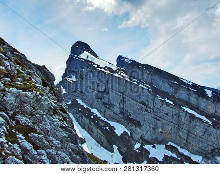 Alpine Peak Zuestoll In The Churfirsten Mountain Range, Between The Toggenburg Region And Lake Walen