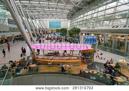 DUSSELDORF, GERMANY - CIRCA SEPTEMBER, 2018: B2B Bar&Bistro by Stockheim in Dusseldorf airport.