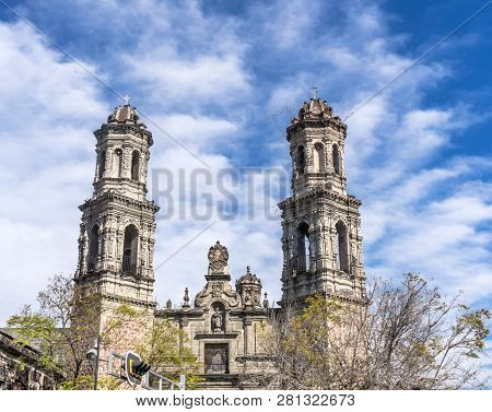 San Hipolito Church Mexico City Mexico.  On The Reforma Avenue, Established 1521.  Dedicated To Sain