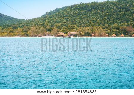 View From The Sea On Koh Rong Island In Cambodia
