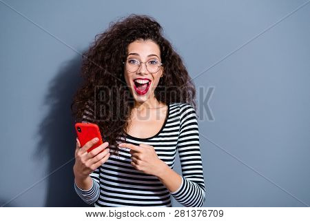Sms Message Notification App Social Network Internet Online Receive Get Letter Concept. Closeu Photo