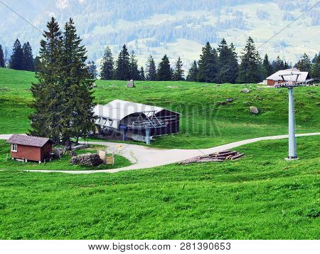 Mountain Railway Alp Sellmatt Or Bergbahn Alp Sellamatt In The Toggenburg Region - Canton Of St. Gal