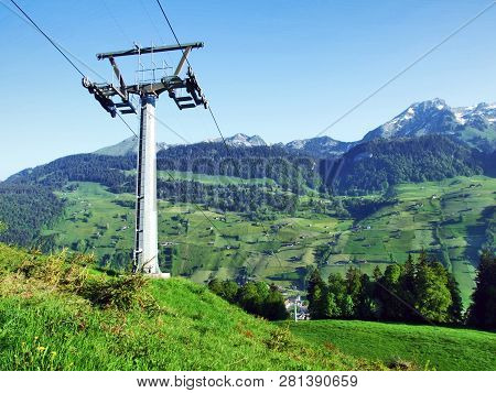 Mountain Railway Alp Sellmatt Or Bergbahn Alp Sellamatt In The Toggenburg Region - Canton Of St. Gal