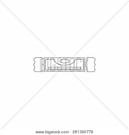 Bubble Level. Simple Flat Vector Icon Illustration. Outline Line Symbol - Editable Stroke