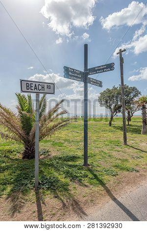 A Street Name And Directional Signs At Mouille Point In Cape Town In The Western Cape Province