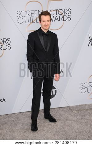 LOS ANGELES - JAN 27:  Joseph Mazzello at the 25th Annual Screen Actors Guild Awards at the Shrine Auditorium on January 27, 2019 in Los Angeles, CA