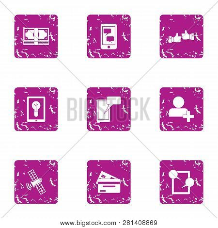 Superb Icons Set. Grunge Set Of 9 Superb Icons For Web Isolated On White Background