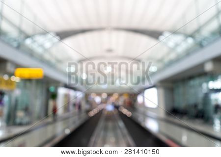 Mage Of Bur Airpot  People Use Airplan And Walk In The Terminal