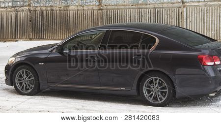 Kazakhstan, Ust-kamenogorsk - 20 January, 2019. Lexus Gs. Black Car. Parked Car. Japanese.