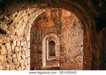 Terracina, Italy. Remains Of Temple Of Jupiter Anxur