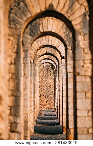 Terracina, Italy. Remains Of Temple Of Jupiter Anxur