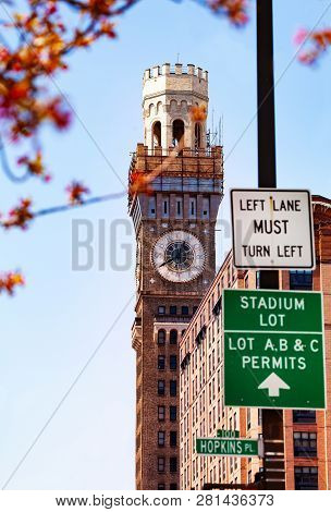 Famous Emerson Bromo-seltzer Tower In Baltimore, Usa