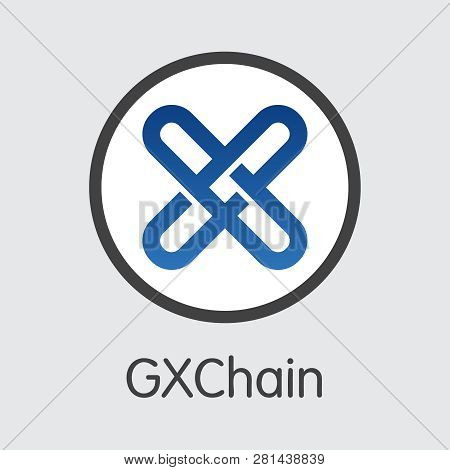 Gxs - Gxchain. The Trade Logo Of Coin Or Market Emblem.