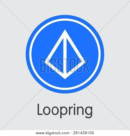 Lrc - Loopring. The Logo Of Virtual Momey Or Market Emblem.
