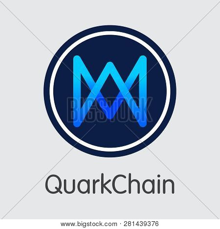 Qkc - Quarkchain. The Icon Of Coin Or Market Emblem.