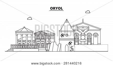 Russia, Oryol. City Skyline: Architecture, Buildings, Streets, Silhouette, Landscape, Panorama, Land