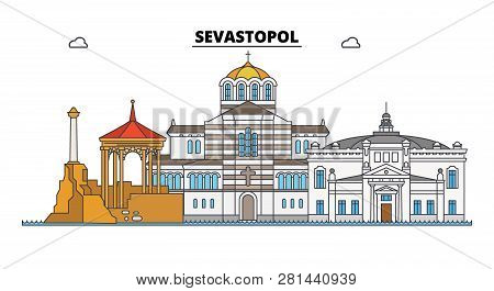 Russia, Sevastopol. City Skyline: Architecture, Buildings, Streets, Silhouette, Landscape, Panorama.