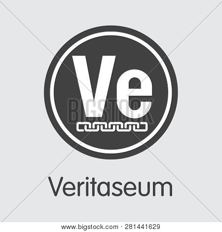 Veri - Veritaseum. The Logo Of Coin Or Market Emblem.