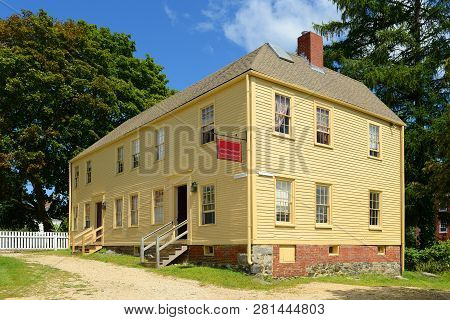 Hough House at Strawbery Banke Museum on August 18, 2014 in Portsmouth, New Hampshire, USA. This house built in 1750 and was home of Thomas Hough.