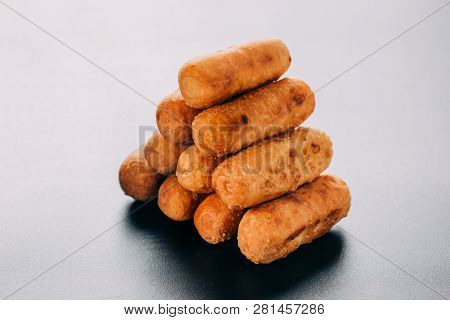 Appetizing And Delicious Tequeño Typical Snack Of Venezuelan Food