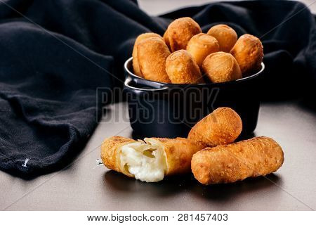 Appetizers Called Tequeños Made Of Fried Corn Filled With Cheese