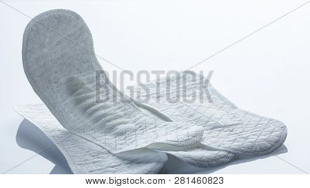 Hygienic Daily Ultra-thin Panty Liners On A White Background