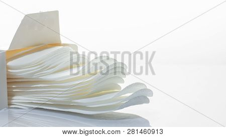 Hygienic Daily Ultra-thin Panty Liners On A White Background