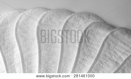 Hygienic Daily Ultra-thin Panty Liners On A White Background