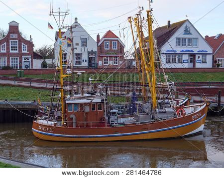 the City of greetsiel at the North sea