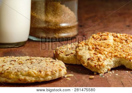 Mexican Polvoron, Shortbread Style Cookies And Cream, Room For Text