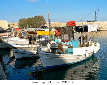 Barcos de pesca em Rethymnon