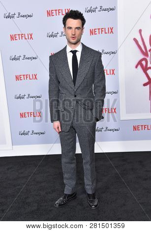 LOS ANGELES - JAN 28:  Tom Sturridge arrives for the Netflix 'Velvet Buzzsaw' Premiere on January 28, 2019 in Hollywood, CA                