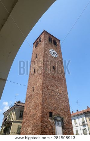 Crescentino, Vercelli, Piedmont, Italy: The Municipal Tower, Medieval Monument