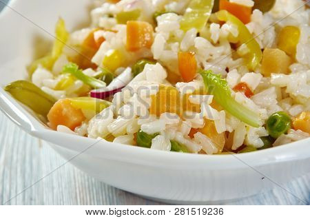Caribbean Confetti Rice, Fragrant Coconut Rice Recipe Loaded With Chiles, Sweet Peppers, Pineapple, 