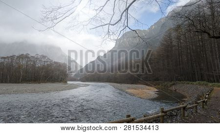Kamikochi National Park In The Northern Japan Alps Of Nagano Prefecture, Japan. Beautiful Mountain I