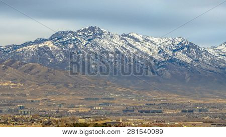 The Mount Timpanogos Towering Over Utah Valley