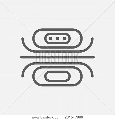 Electrodynamics Icon Line Symbol. Isolated  Illustration Of  Icon Sign Concept For Your Web Site Mob