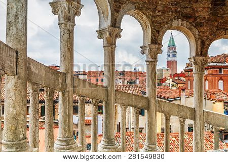 Staircase Contarini Del Bovolo In Venice, Italy