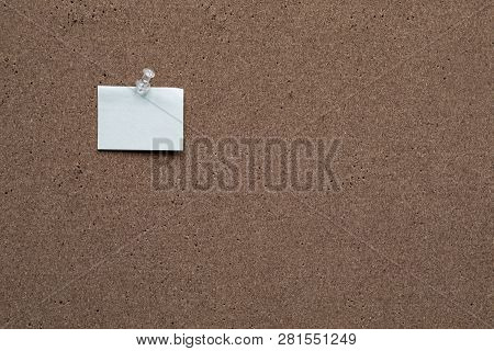 Horizontal Cork Board With Many, Sticky Notes Pinned