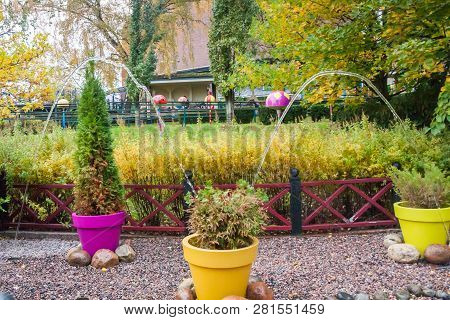 Helsinki, Finland - October 12, 2018: Having Fun At Amusement Park Linnanmaki In Helsinki, Finland.