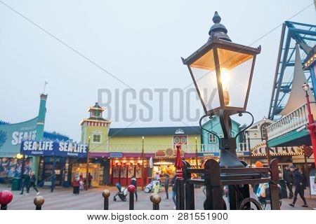 Helsinki, Finland - October 12, 2018: Amusement Park Linnanmaki In Helsinki, Finland.