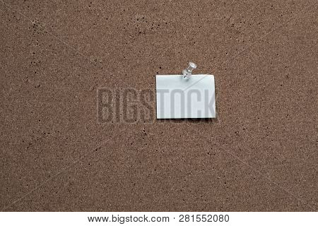 Horizontal Cork Board With Many, Sticky Notes Pinned