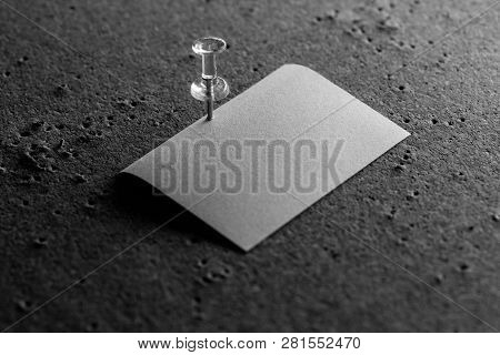 Horizontal Cork Board With Many, Sticky Notes Pinned